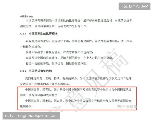 中国足球协会发布新一期青少年足球训练大纲